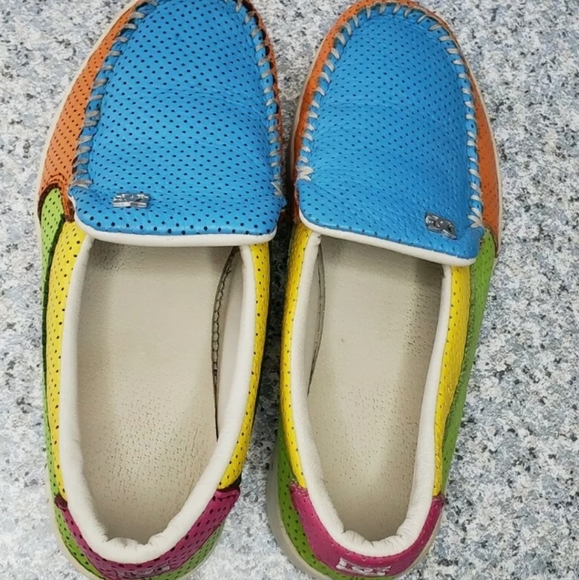 DC Shoes Villian XLE 302857 Mens US Sz 6/ Womens US Sz 7 Colorblock Loafer - Picture 8 of 9